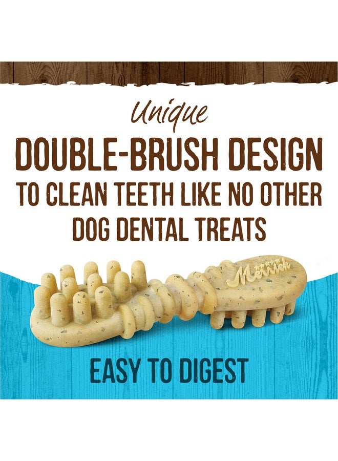 ميريك علكات أسنان طبيعية على شكل فرشاة أسنان من Merrick Fresh Kisses، غنية بالنعناع الحقيقي، للكلاب متوسطة الحجم - عبوة من 10 قطع - Image 2