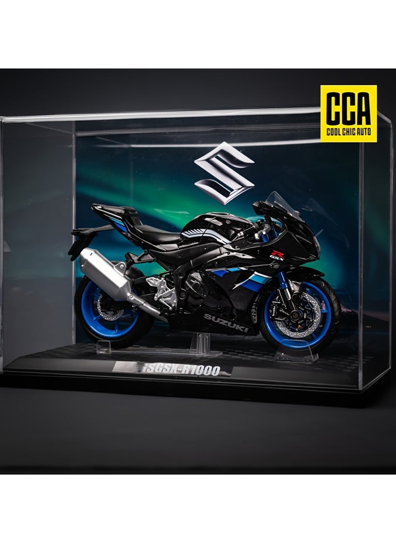 CCA - 1:12 GSX-R1000 Motorcycle Model, Street Car Off-Road Motorcycle Decoration, Toy Car,Cool Chic Auto Collectible Toy Gift - Image 1