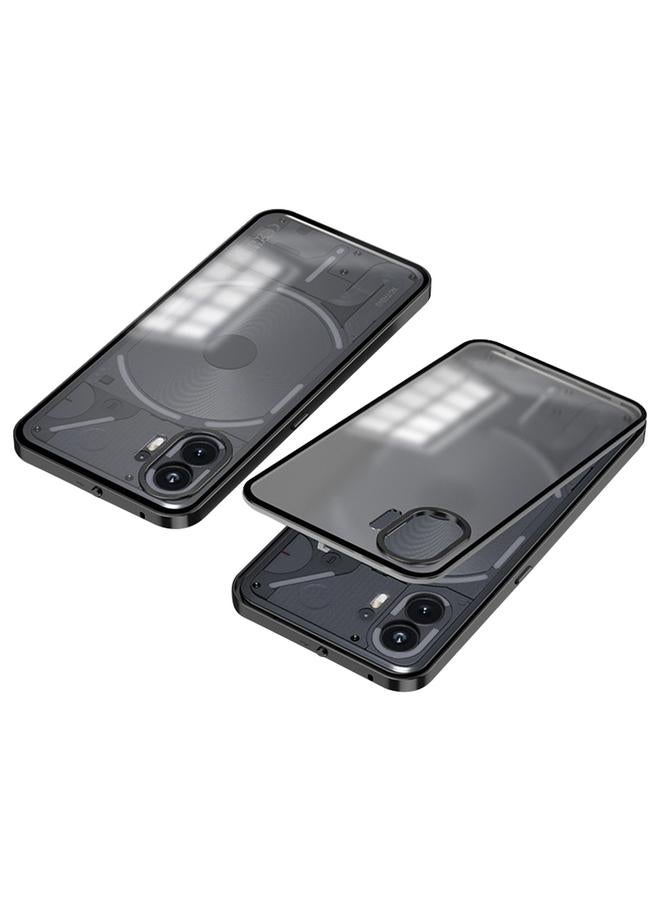 اس-توب جراب لهاتف Case For Nothing Phone 2 بإطار معدني ومشبك سناب وغطاء غير لامع - Image 1