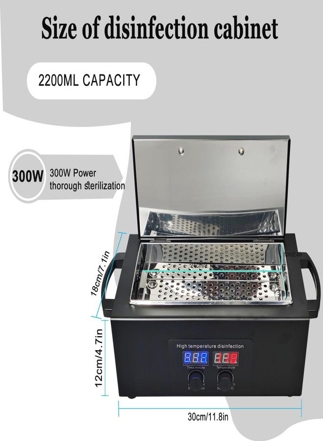 JOSBES Tool Sterilizers, High temperature sterilization up to 230°C Time Setting, for Nail Salons Dental Clinics Hair Cutting Tools and Daily Household Use Black - Image 4