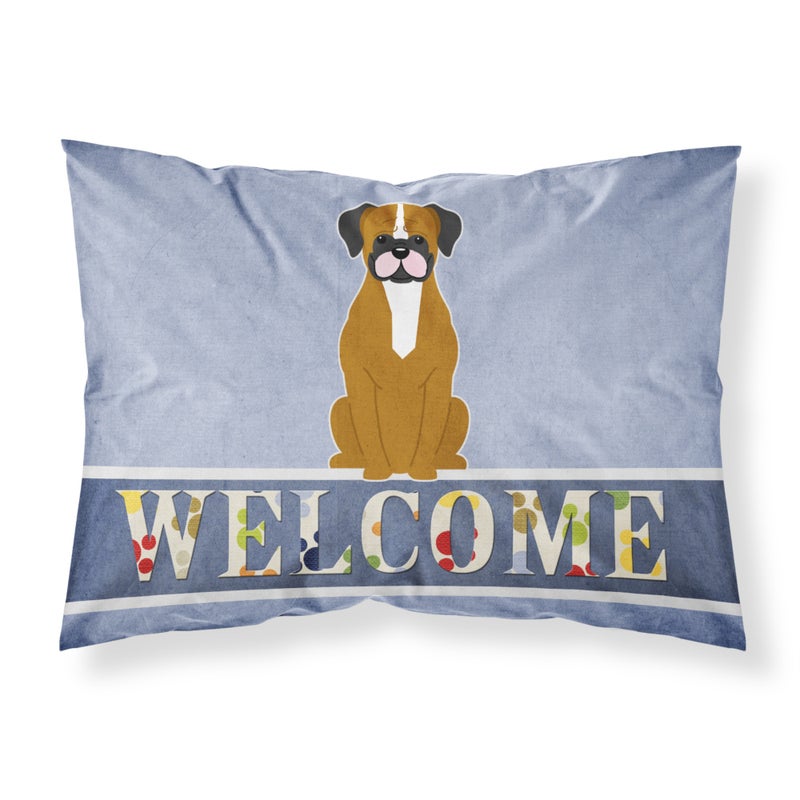 Caroline's Treasures ""Caroline's Treasures Flashy Fawn Boxer Welcome Pillowcase  Standard "" 
