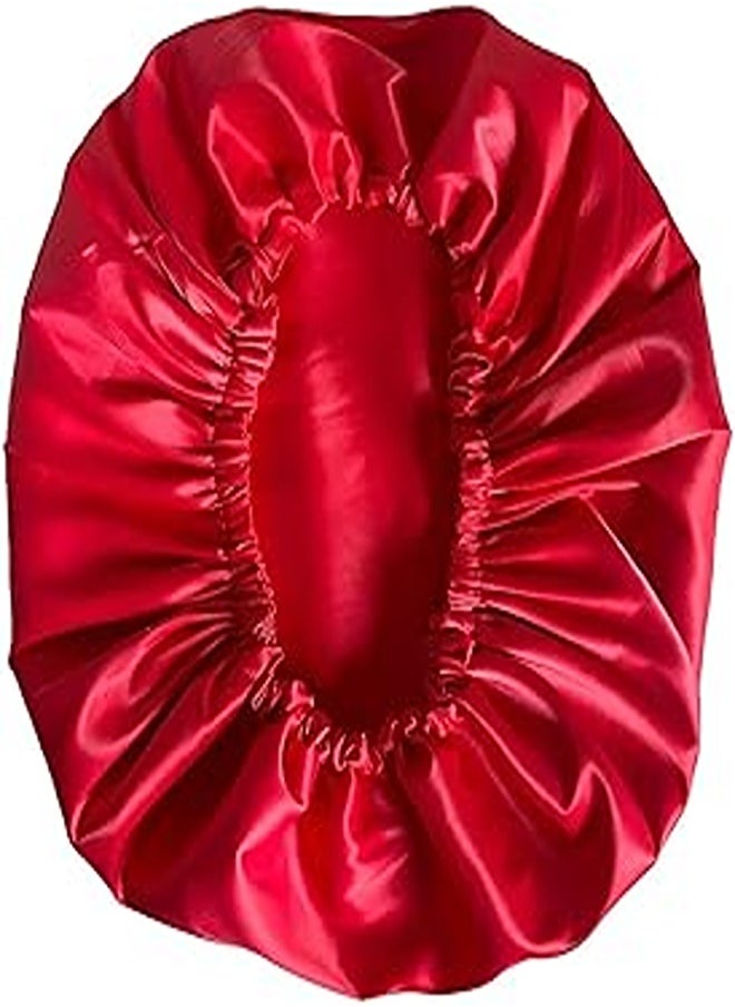 Generic curly hair satin bonnet high quality designed for comfortable sleep - watermelon color 