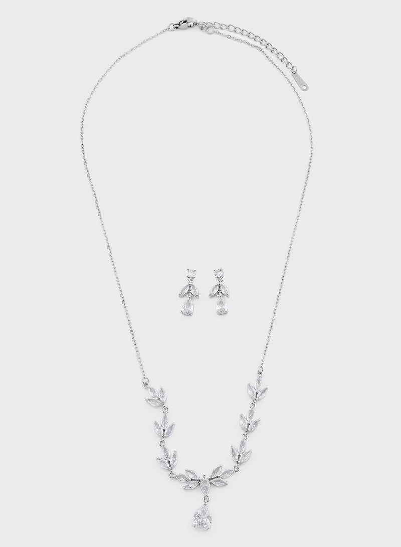 Ella Limited Edition Embellished Pendant Necklace & Earrings Set