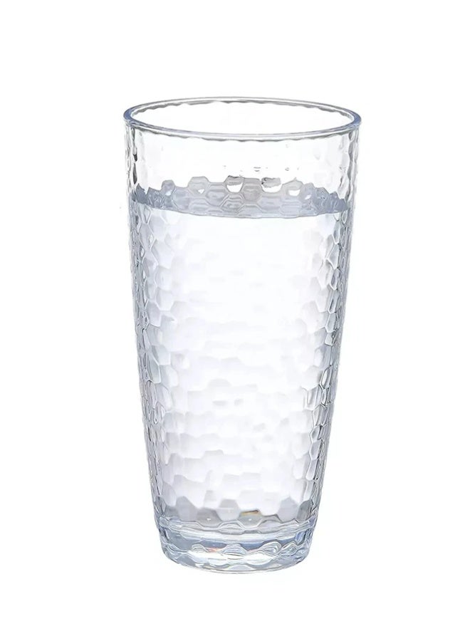 Crazy Boss 6pc Glacier Highball Glass Set (300ml) – Hammered Texture Drinking Glasses – Aesthetic Glassware for Juice, Water & Cocktails - Image 2