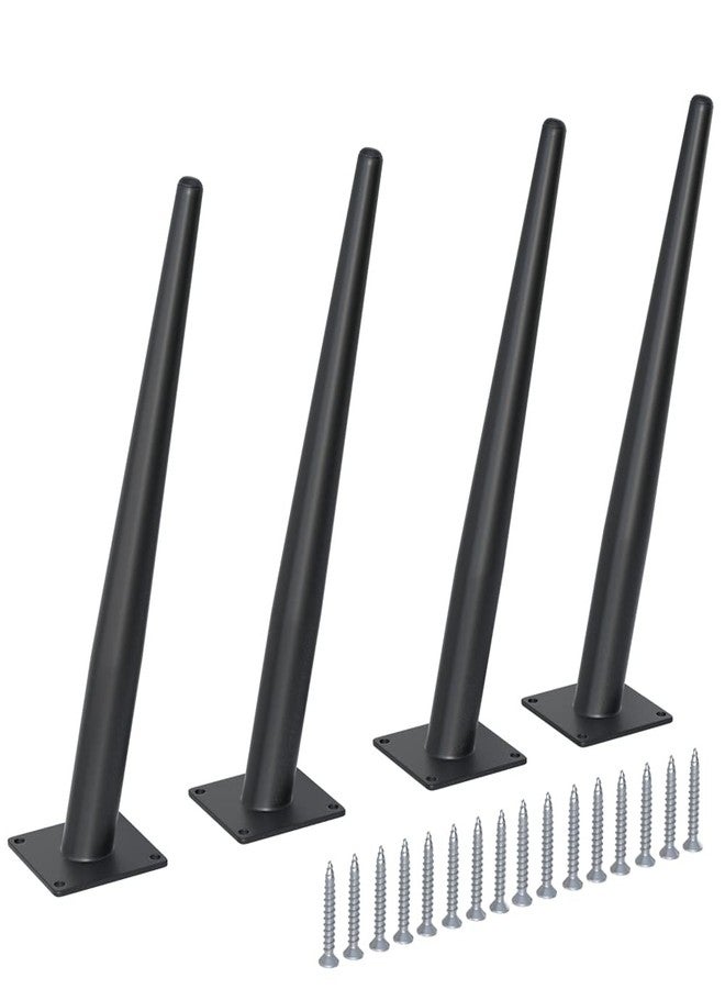 FIVEPEARS 4pcs 12 Inch Matte Black Furniture Legs - Image 1
