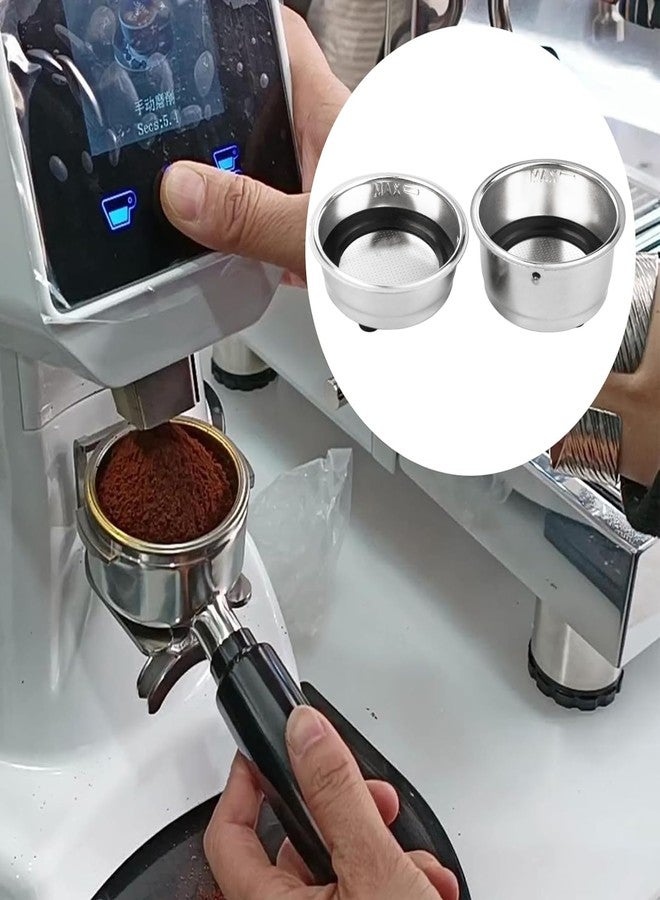 Flylin 2Pcs Coffee Filter Basket, 51mm Pressurized Coffee Filter Cups Strainer Stainless Steel With Strainer, Coffee Detachable Espresso Machine Portafilter Basket Replacement for Home Office (Single+Double) - Image 5