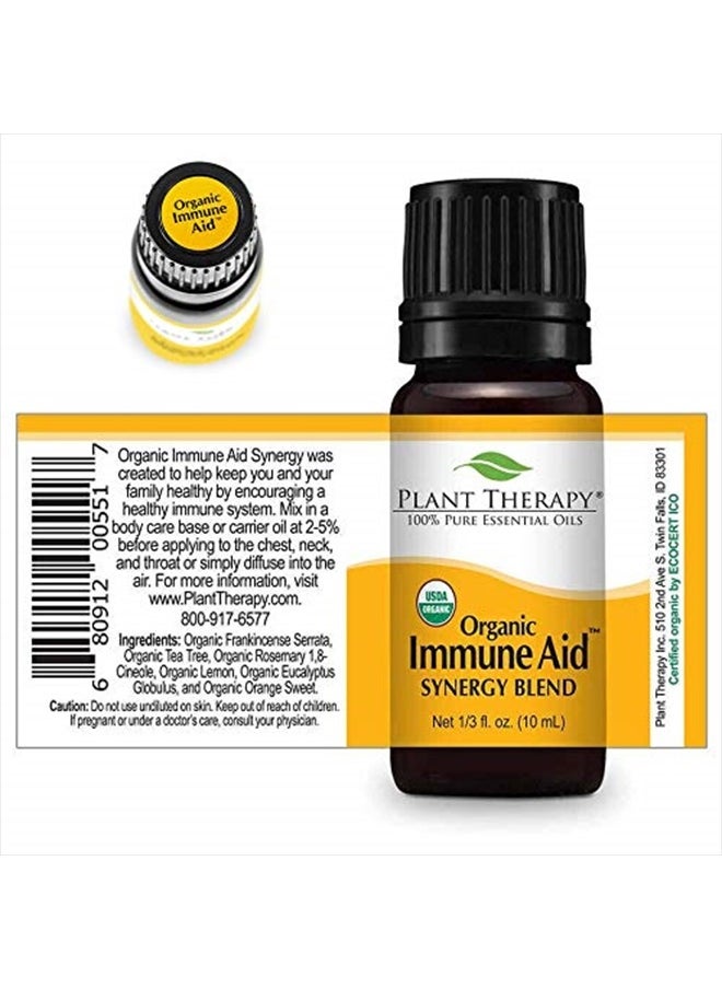 Plant Therapy - Organic Immune Aid Essential Oil Blend 10 mL (1/3 oz) 100% Pure, Undiluted, Therapeutic Grade - Image 1