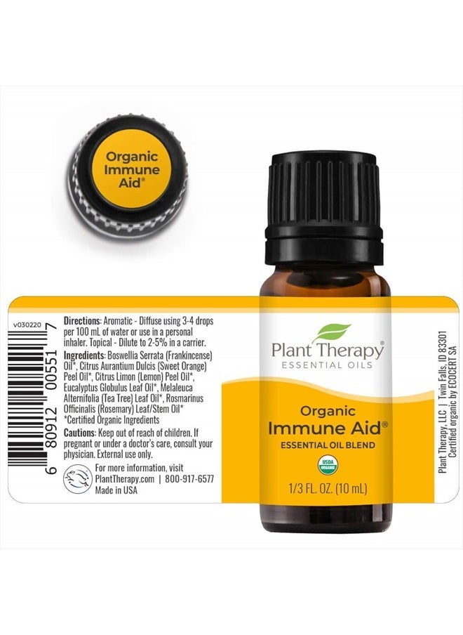 Plant Therapy - Organic Immune Aid Essential Oil Blend 10 mL (1/3 oz) 100% Pure, Undiluted, Therapeutic Grade - Image 1