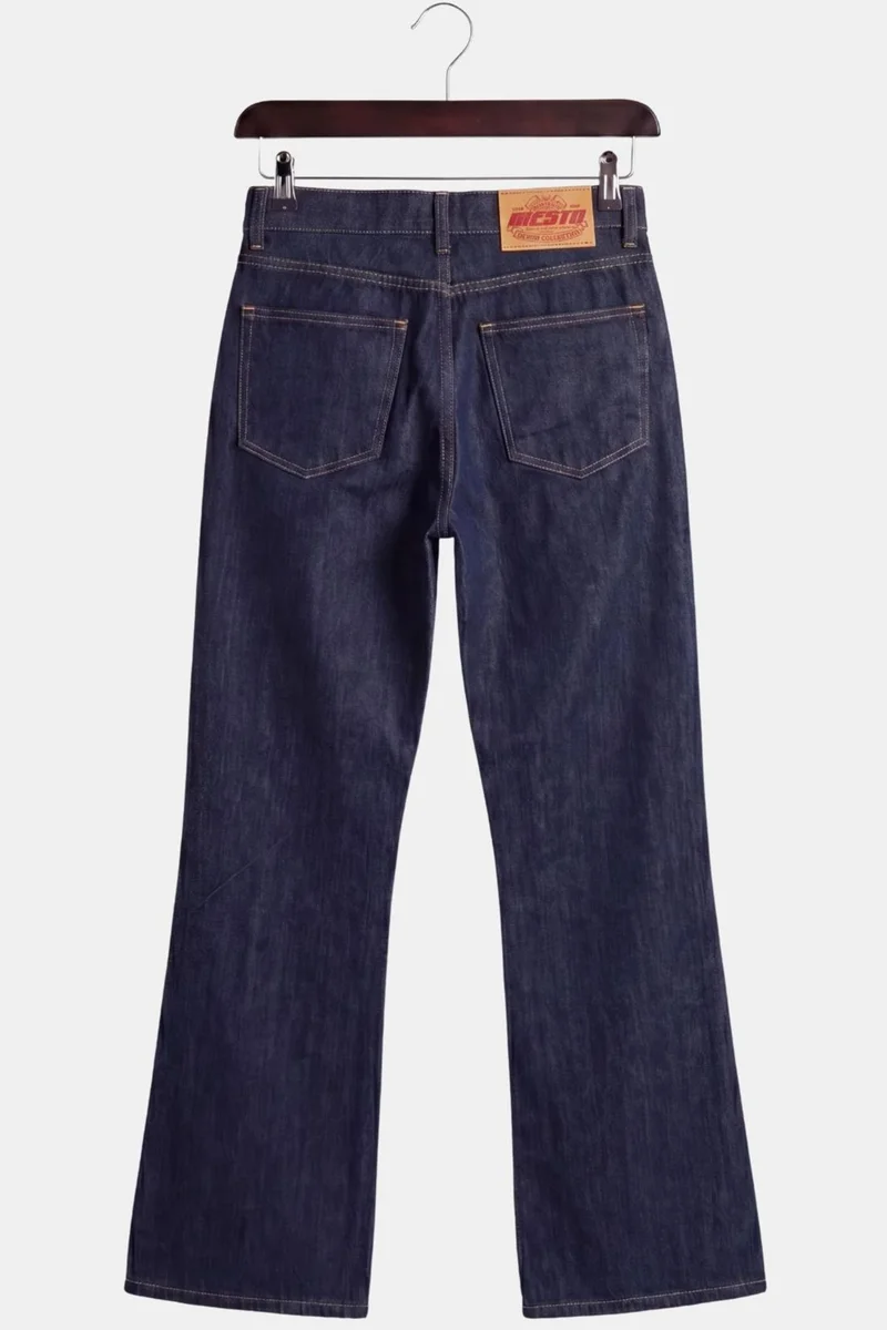 Giesto Dark Blue Denim GIESTO Men's Mid-Waist Flare Leg Jeans for Men | Best Price UAE