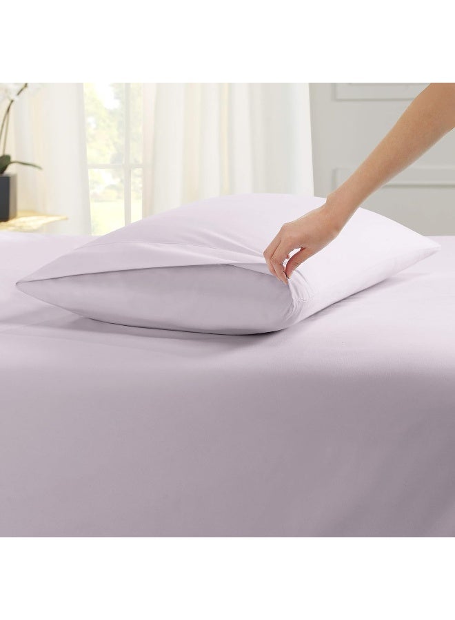 Empyrean Bedding Extra Deep Pocket Fitted Sheet - 6 Piece Sheet Set - 110 GSM Deep Pocket Sheets - Deep Fitted Sheets Set - 56 x 75 inches - Extra Deep Pocket Full Size Sheets - Light Gray Lavender - Image 5