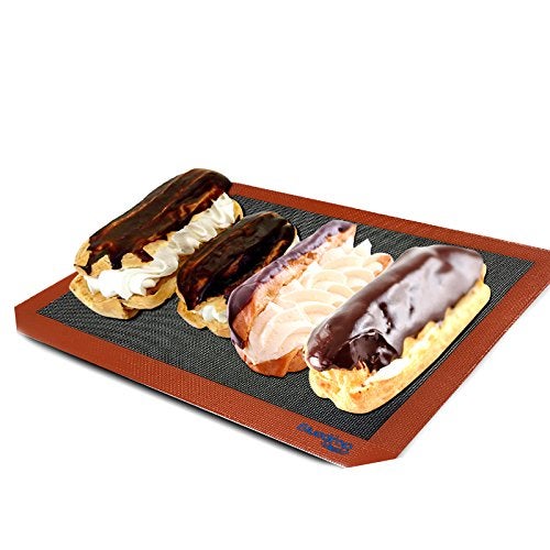 BLUE DROP Bluedrop Eclair Baking Sheets Perforated Silicone Bread Mat Non Stick Oven Liner For USA Full Pan Size Steaming Mesh - Image 4