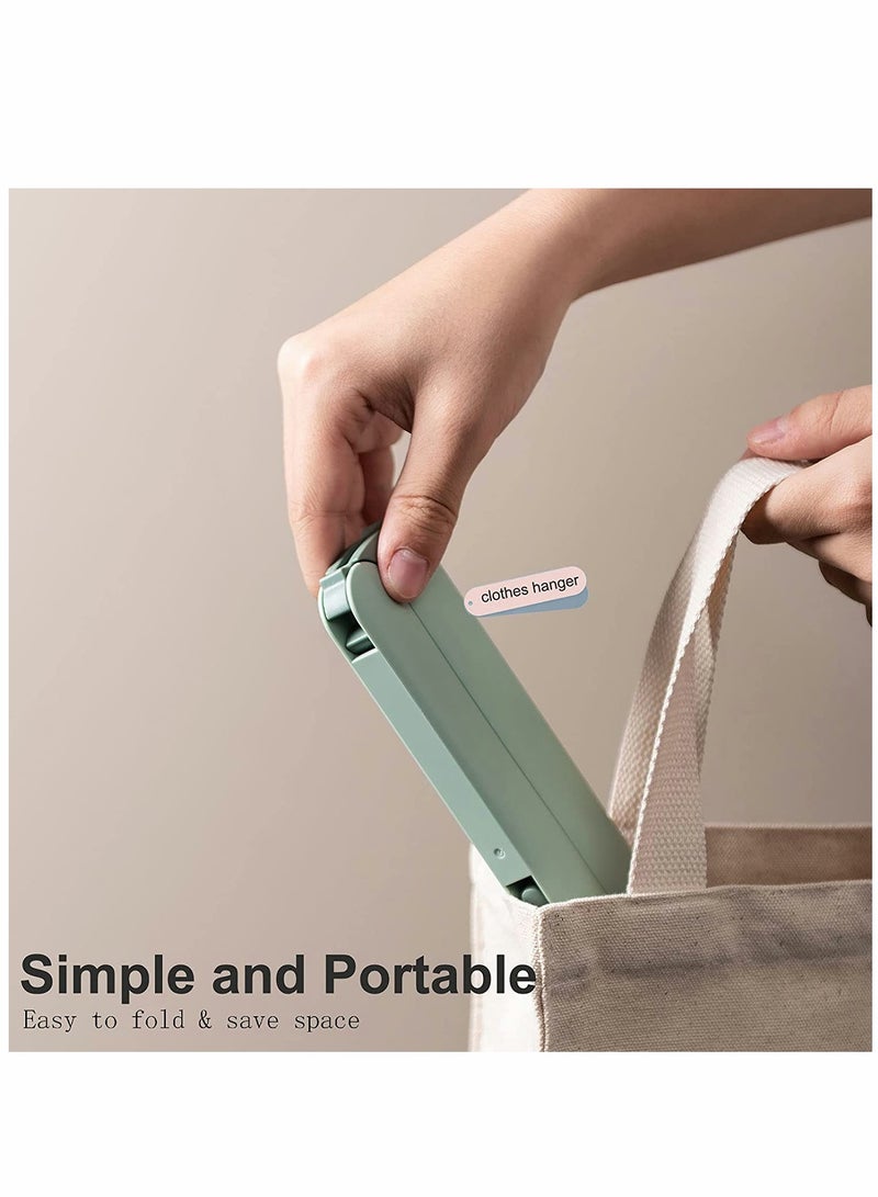 إسكدنيا شماعات معاطف قابلة للطي، شماعات سفر محمولة قابلة للانكماش مع مشابك، للملابس والمعاطف، 2 قطعة - Image 5