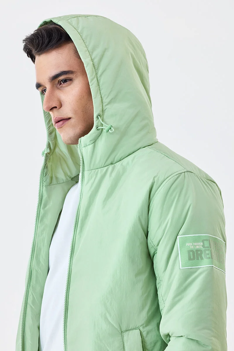 SNITCH Green Dual Zipper Hooded Bomber Jacket for Men | Best Price UAE