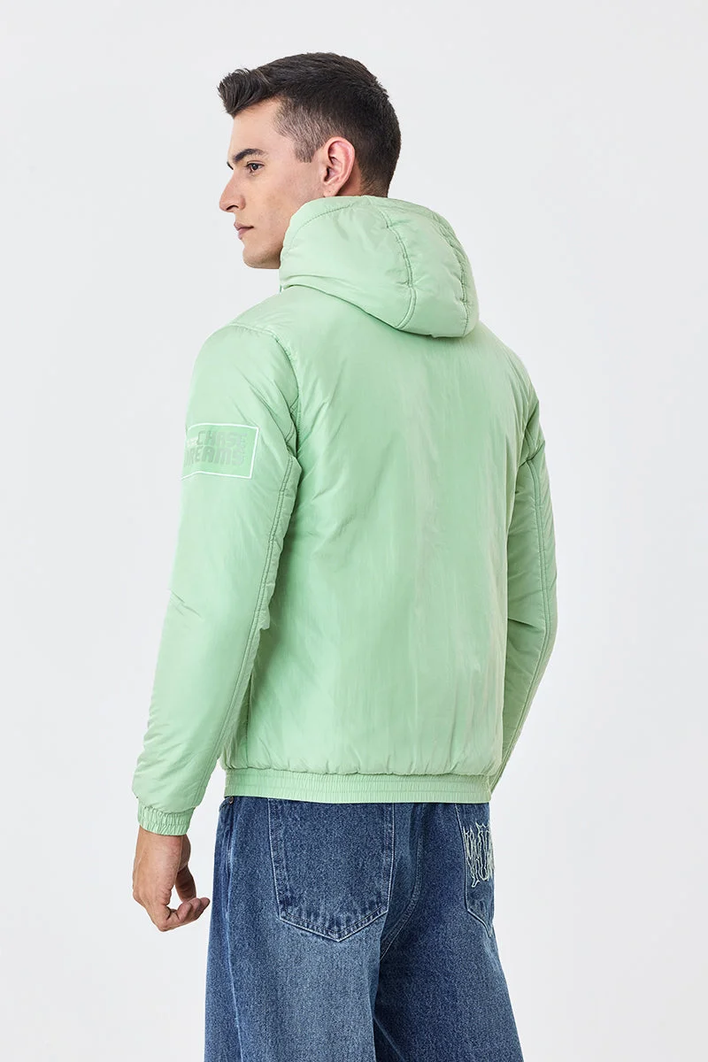 SNITCH Green Dual Zipper Hooded Bomber Jacket for Men | Best Price UAE