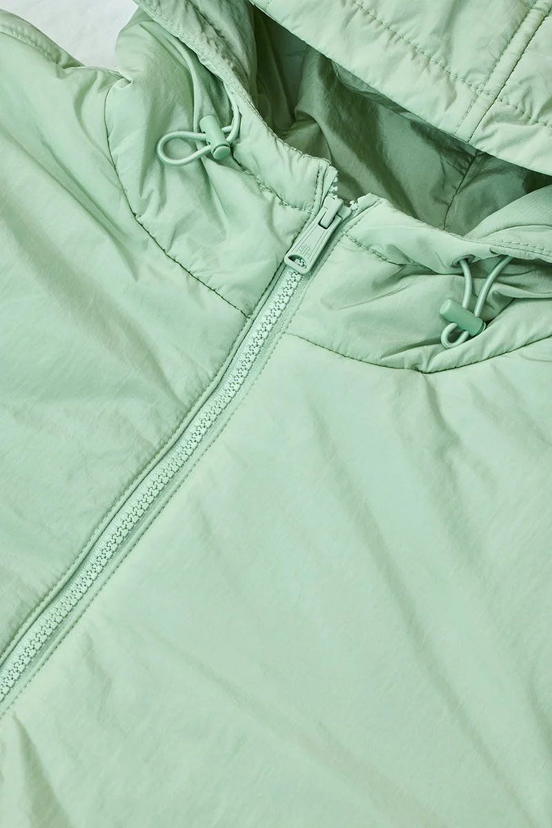 SNITCH Green Dual Zipper Hooded Bomber Jacket for Men | Best Price UAE