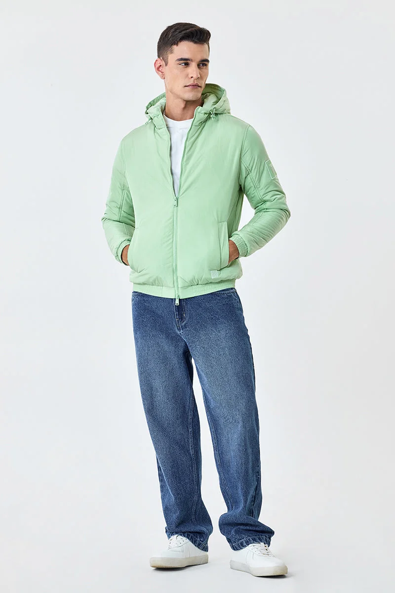 SNITCH جاكيت بومبر بغطاء رأس بسحاب مزدوج