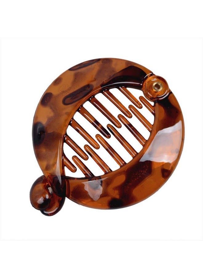 Fodattm 4 Pcs French Small Banana Hair Clip Hair Comb Round Ponytail Holder Hair Claw Fashion Interlocking Banana Combs Flat Shark Hair Clincher  - Image 5