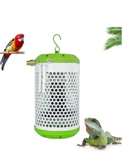 Reptile Heat Lamp with Guard 100W Infrared Anti Hot Lampshade and E27 Bracket for Lizards Tortoise Chicken Amphibian Poultry
