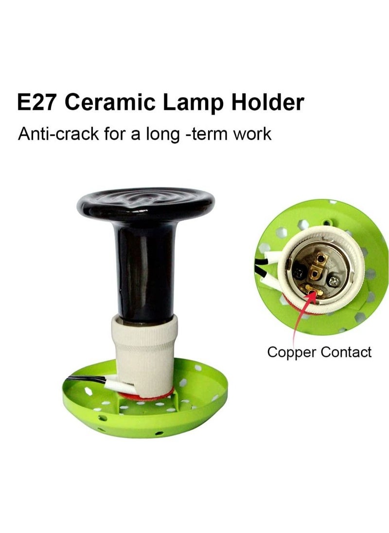 Generic - Reptile Heat Lamp with Guard 100W Infrared Anti Hot Lampshade and E27 Bracket for Lizards Tortoise Chicken Amphibian Poultry - Image 1