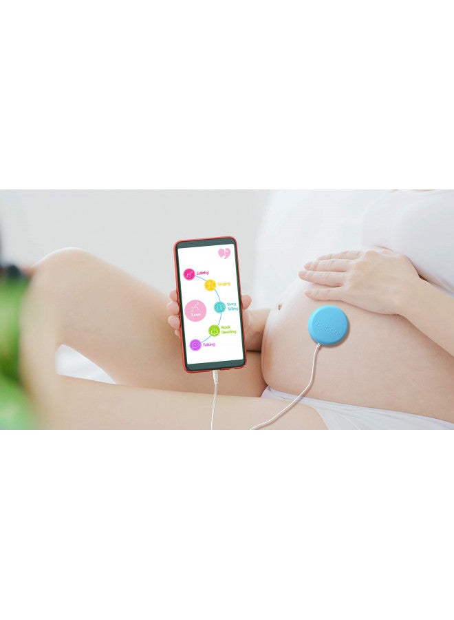 Bebon Baby-Bump Headphones Plays and Shares Music, Sound and Voices to The Womb Premium Baby Bump Speaker System Including bebon Tunes APP (iOS and Android) (Blue) - Image 2