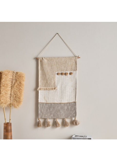 Noir Cotton Patchwork Wall Hanging 50 x 80 cm