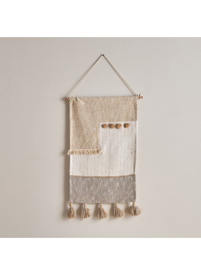 Home Box - Noir Cotton Patchwork Wall Hanging 50 x 80 cm - Image 1