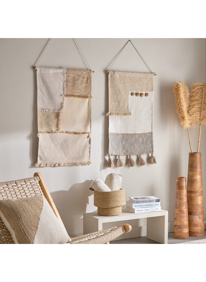 Home Box - Noir Cotton Patchwork Wall Hanging 50 x 80 cm - Image 1