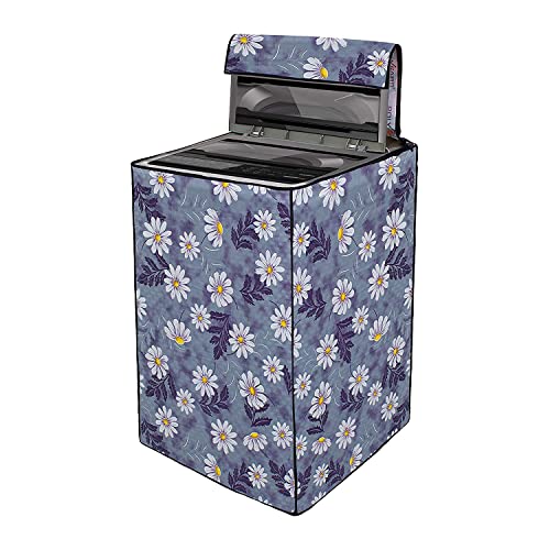 Wings Star Polyester Lg Top Load Washing Machine Cover For 6Kg,6.2Kg,6.5Kg,7Kg (58 X 58 X 88 Cm)|Waterproof&Dust-Proof Top Loading Fully Automatic Washing Machine Cover For Lg,Kum10 Floral Pattern - Image 1