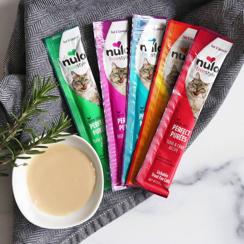 Nulo Freestyle Grain-Free Perfect Purees Premium Wet Cat Treats, Squeezable Meal Topper for Felines, High Moisture Content to Support Cat Hydration, 0.5 Ounce, Beef & Sardine - Image 5