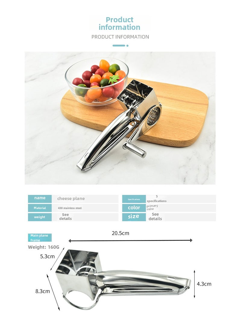 Stainless steel hand crank rotary cheese grater  - Image 4