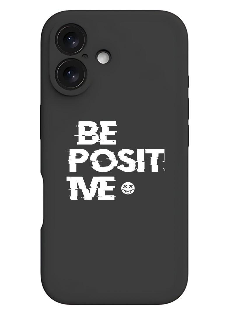 Theodor Protective Slim Fit Case Liquid Silicone Cover with Full Body Protection Anti-Scratch Shockproof Case For Apple iPhone 17 (Black) be positive - White - Image 1