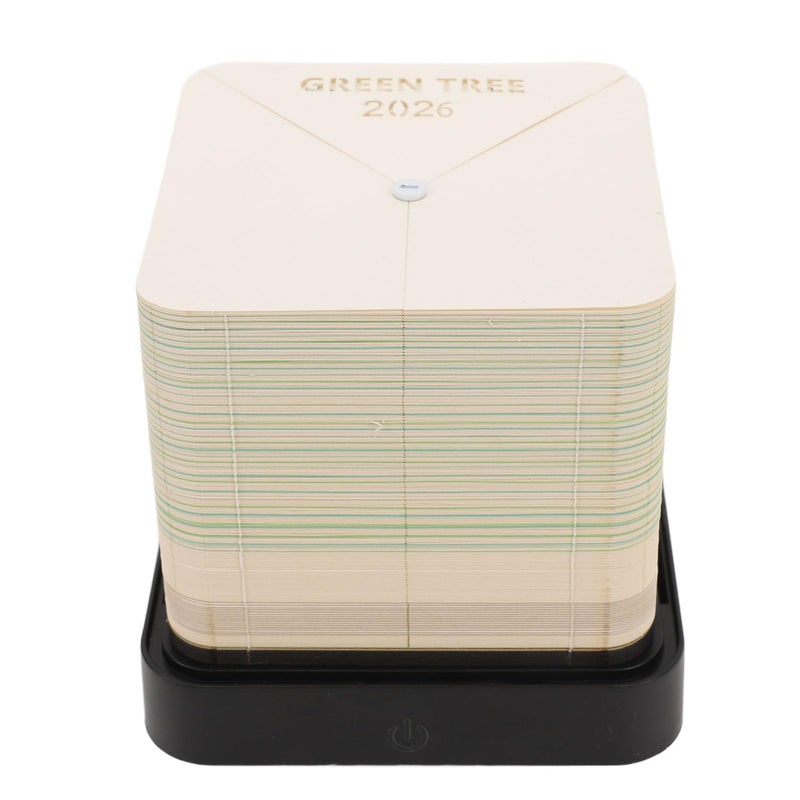 Green 3D Tree House Memo Pad 2026 Weekly Earth Desk Calendar Hand Torn Paper Sculpture Notepad - Image 5