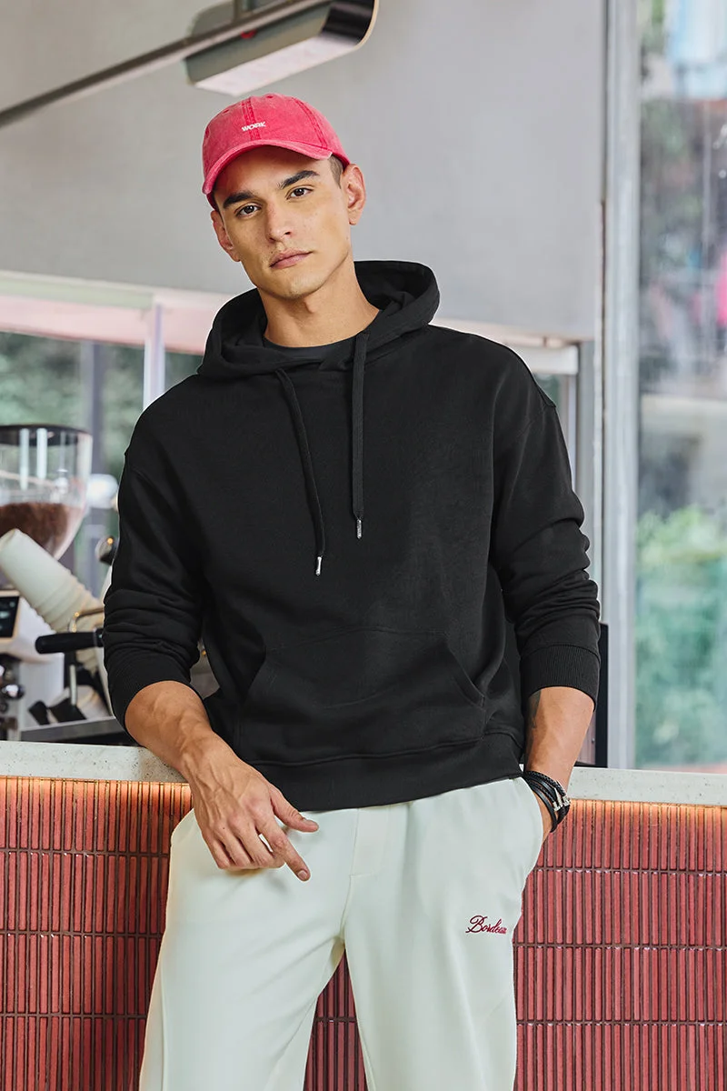 SNITCH Core Lab Black Solid Hoodie