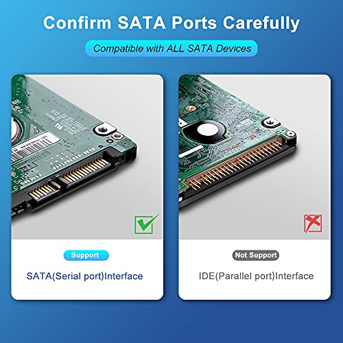 ELECTOP SATA III Cable, 6Gbps Straight HDD SDD Data Cable, SATA 3.0 Nylon Braided Cable with Locking Latch for SATA HDD, SSD, CD Driver, CD Writer(20 Inch, Black,5 Pack) - Image 3