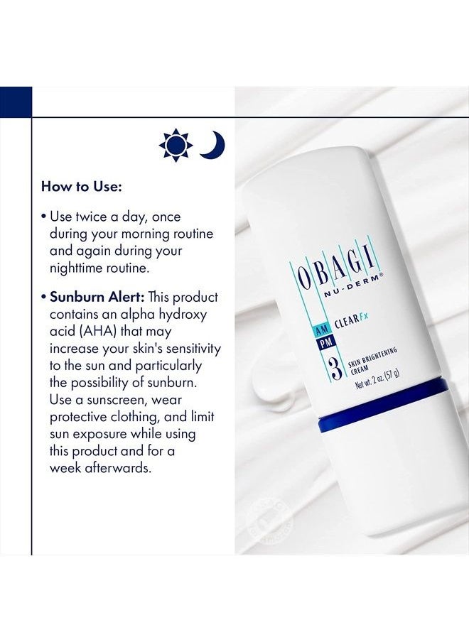 Obagi Medical Nu-Derm Clear Fx Cream with Arbutin and Vitamin C for Dark Spots and Hyperpigmentation, Hydroquinone-Free Formula. 2 Oz. (57 g)  - Image 2