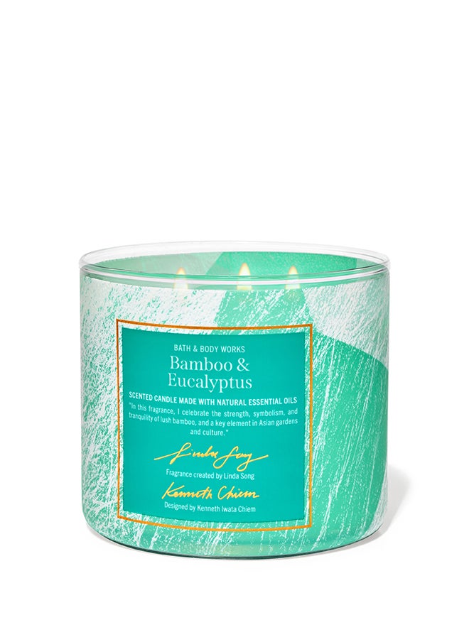 Bath & Body Works Bamboo And Eucalyptus 3-Wick Candle  - Image 1