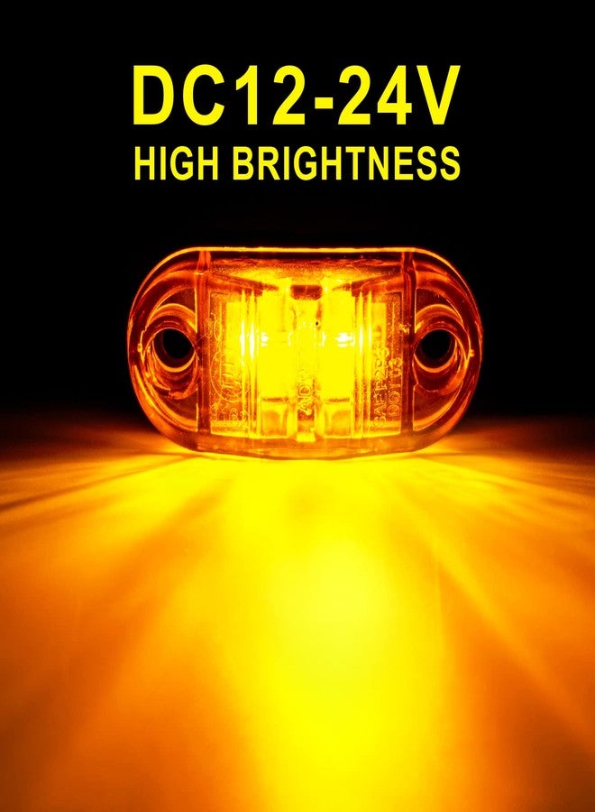 PSDRIQQ LED Trailer Lights Kit Front Rear Side Marker Clearance Indicators Light Lamp, 20Pack Amber DC12-24V 2.5" Waterproof Universal for RV Camper Truck Van Caravan Boat - Image 5