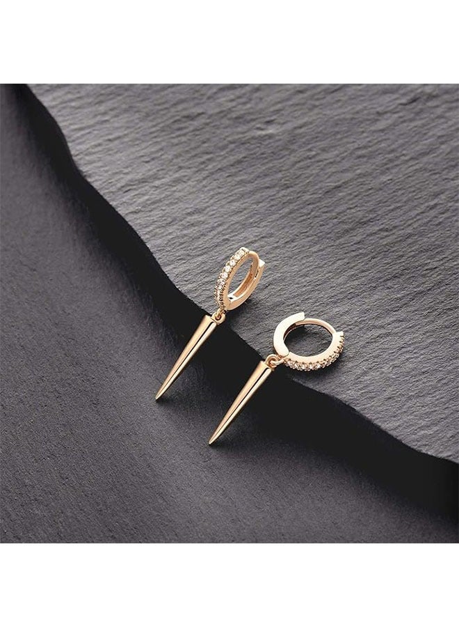 Mevecco Women Gold Huggie Hoop Earrings Dangle Drop 14K Gold Filled Small Boho Beach Simple Delicate Handmade Hypoallergenic Jewelry Gift - Image 5