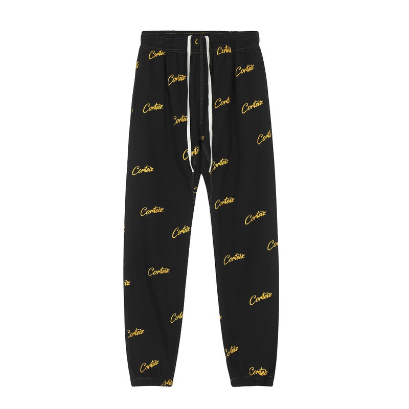 Corteiz Trendy Alcatraz Island Full Print Letter Fleece-Lined Men'S And Women'S Sweat Pants Loose Casual Sports Pants For - Image 4