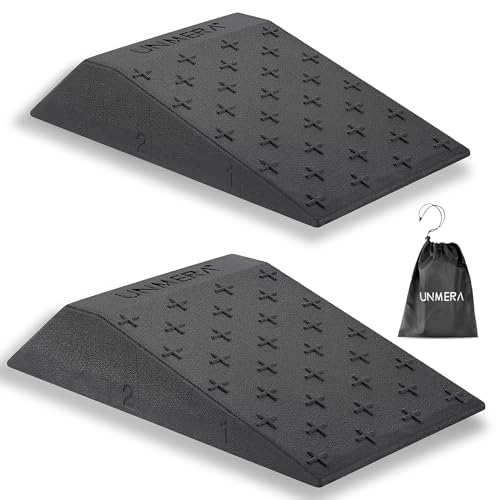 UNMERA Squat Wedge Block 2PCS Non Slip Professional Squat Ramp,Squat Platform for Heel Elevated Squats and Calf Raises,Slant Board Professional Squat Ramp for Weightlifting and Fitness - Image 1