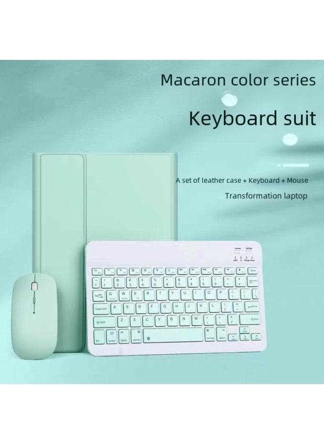 Digital Computer/tablet External Keyboard Portable Wireless Bluetooth Keyboard Suitable For Various Tablets Computers-Color:Pink (keyboard + Leather + Bluetooth Mouse)-Product Type:Ipad Mini6【 8.3inch 】