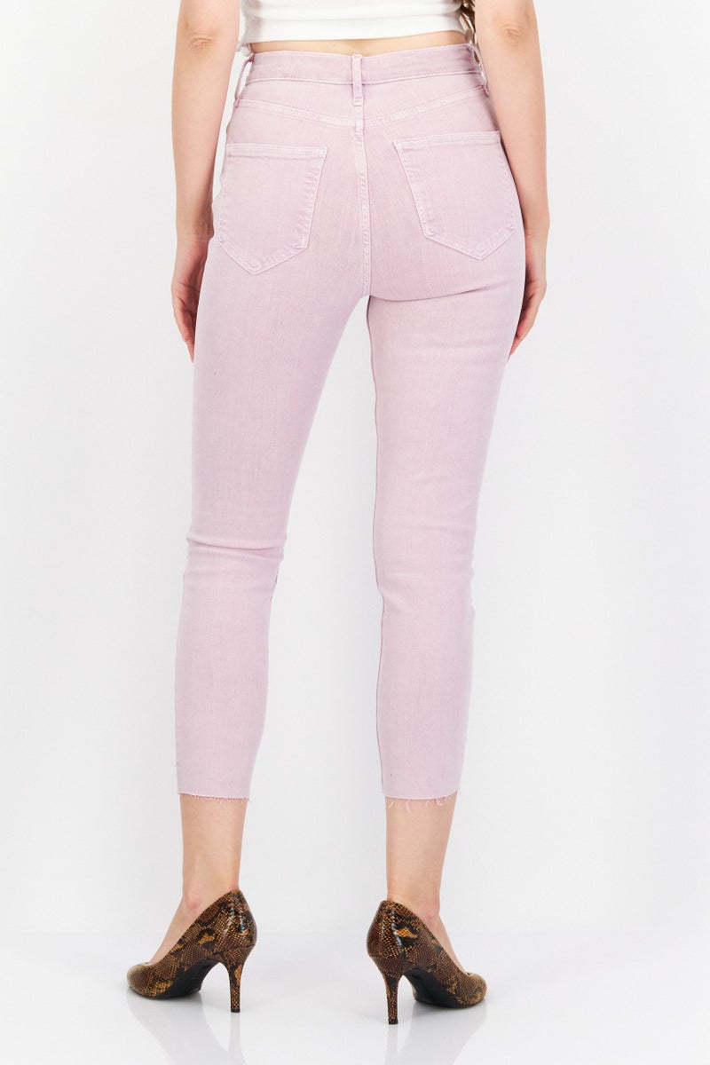 RIVER ISLAND جينز دنيم ضيق للنساء قابل للتمدد، بنفسجي - Image 4
