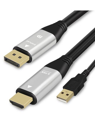 S-TEK HDMI to DisplayPort Cable 4K @ 60 Hz, 1080 @ 120 Hz for Computer, Monitor, PS4/PS5, Xbox One S - pzsku/Z2B540835659E24F22331Z/45/_/1689340731/29924d57-2bf1-4c10-aee1-e8e7aa77d7aa