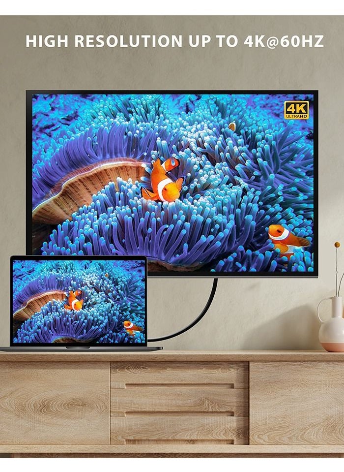 S-TEK - S-TEK HDMI to DisplayPort Cable 4K @ 60 Hz, 1080 @ 120 Hz for Computer, Monitor, PS4/PS5, Xbox One S - Image 1