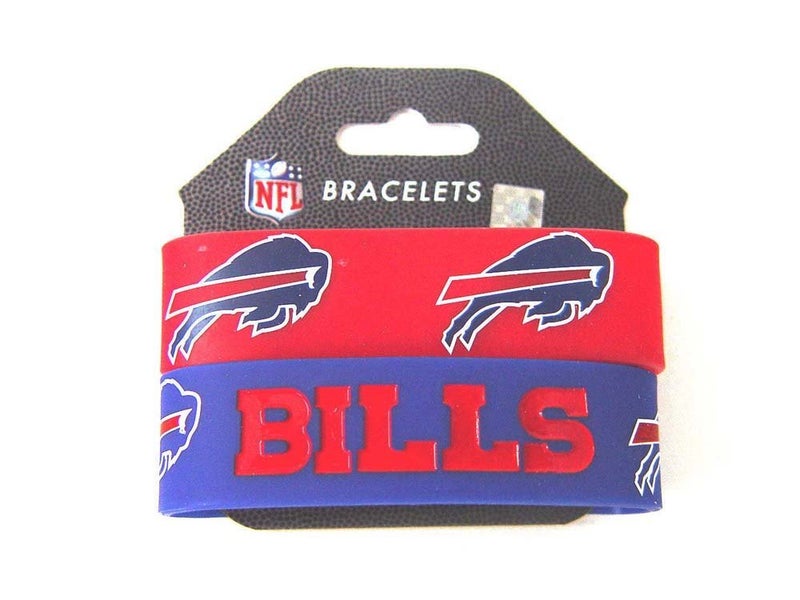 aminco سوار سيليكون مطاطي من أمينكو لفريق NFL بوفالو بيلز، عبوة 2، أحمر (NFL-BC-207-01) - Image 4