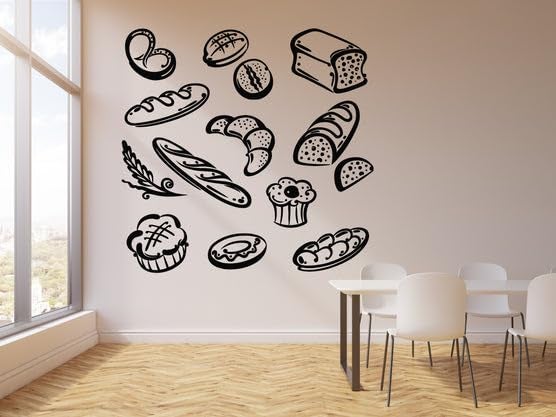 SnappySticker Bakehouse Baking Products Vinyl Wall Art Decal Stickers Kitchen Dcor Size 27 X 27cm - Image 1