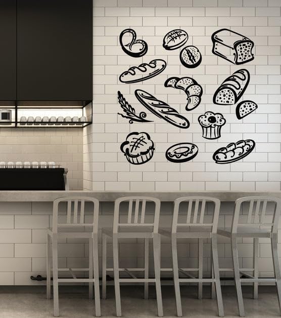 SnappySticker Bakehouse Baking Products Vinyl Wall Art Decal Stickers Kitchen Dcor Size 27 X 27cm - Image 2