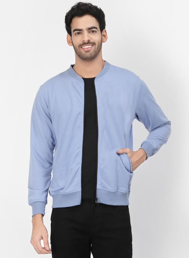 PAUSE Men Blue Regular Fit Zip-Up Jacket - Image 1