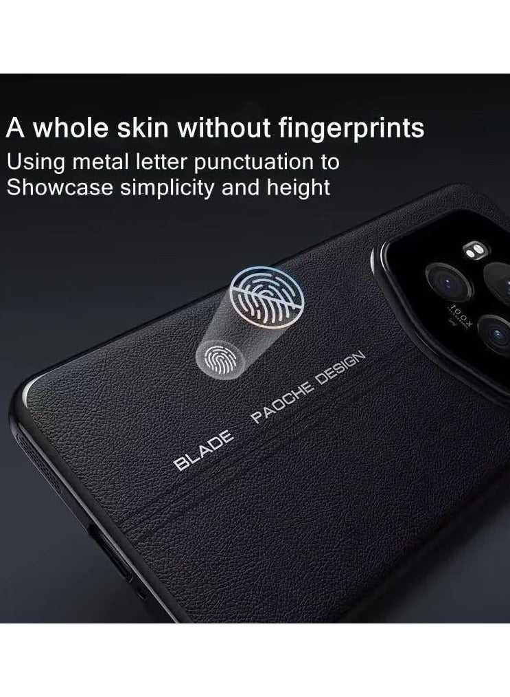 Case Compatible with Honor Magic 6 Pro Case Luxury Leather Plating Bumper Shockproof Cover Full Lens Protecion Case for Honor Magic6 Pro - Image 2