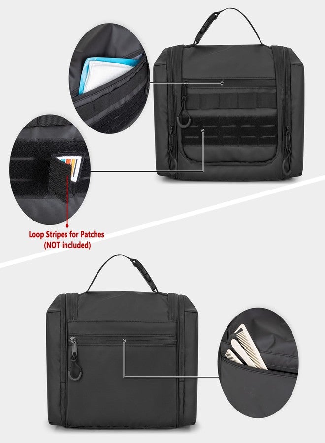 Prokva Hanging Toiletry Bag for Men, Tactical Dopp Kit Toiletry Travel Bag, Large Hygiene Organizer Shower Bag for Camping Outdoor, Black - Image 5